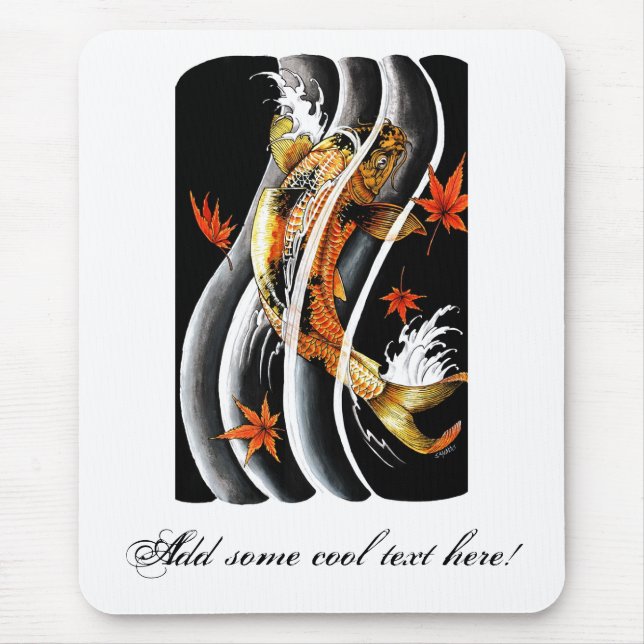 Cooler orientalischer Japaner Koi glückliche Mousepad (Vorne)