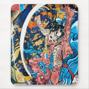 Cooler orientalischer japanischer Ancient Samurai  Mousepad