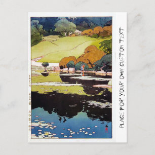Cooler orientalischer japanischer botanischer Gart Postkarte