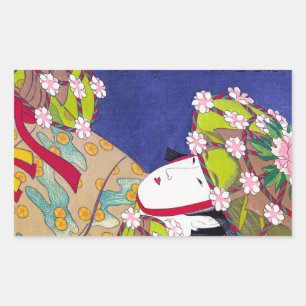 Cooler orientalischer japanischer Klassiker Rechteckiger Aufkleber