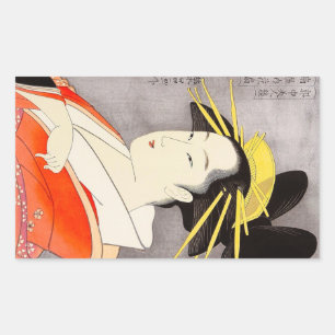 Cooler orientalischer japanischer Klassiker Rechteckiger Aufkleber