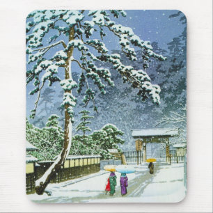 Cooler orientalischer japanischer Watercolor Mousepad