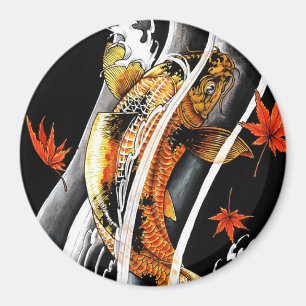 Cooler orientalischer Koi Lucky Carp Wassertinte Magnet