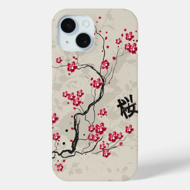 Cooler Orientalischer Stil Sakura Kirchen Blossom  Case-Mate iPhone Hülle (Rückseite)