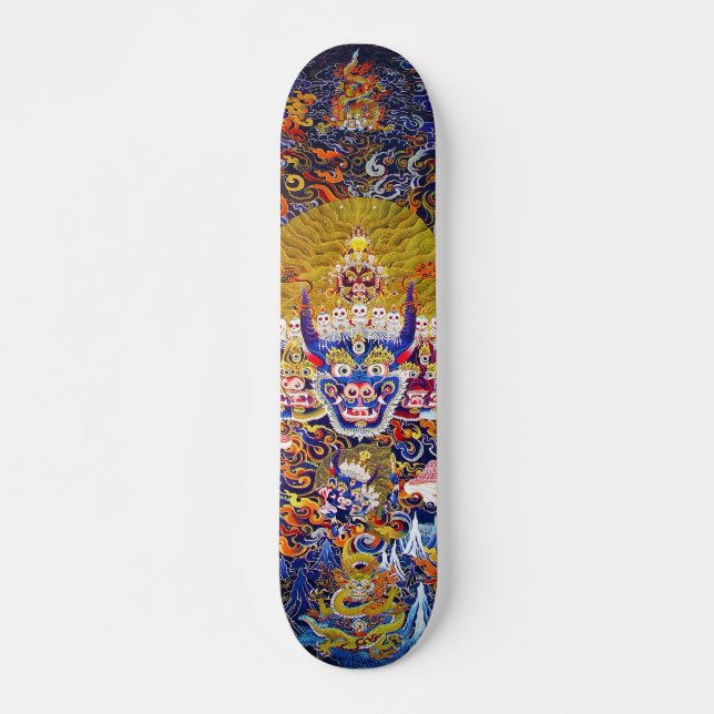 Cooler orientalischer Tibethan-Mandala Yamantaka-T Skateboard (Vorne)