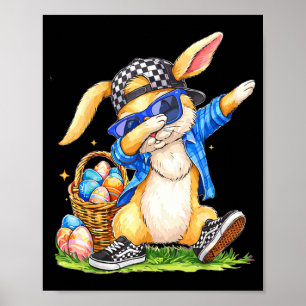 Cooler Osterhase Hip Hop Kinder Jungen Poster