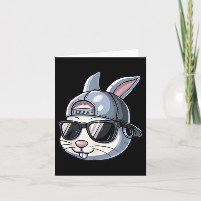 Cooler Osterhase mit Hut Funny Teens Jungs Kinder Karte (Vorderseite)