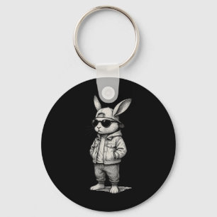 Cooler Osterhase mit Sonnenbrille für Jungen Teena Schlüsselanhänger