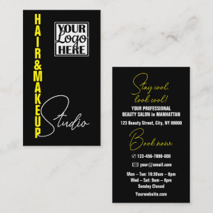 Cooler Östhetiker Modernes Logo Vorlage Gelb Visitenkarte