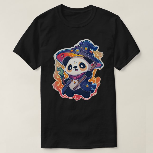 Cooler Panda Elemental Wizard Master T-Shirt (Design vorne)