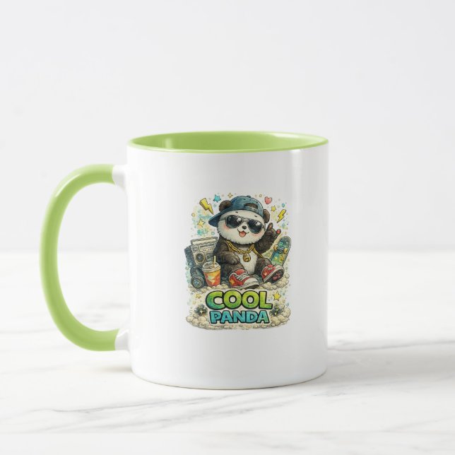 Cooler Panda-Skateboard-Kaffeebecher Tasse (Links)