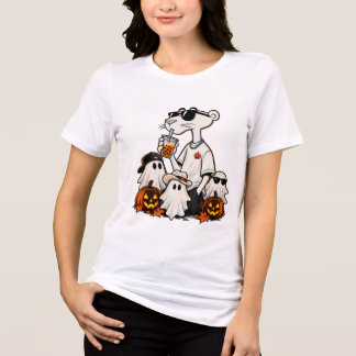 Cooler Panther Boba Tee Halloween-Party Cartoon-St