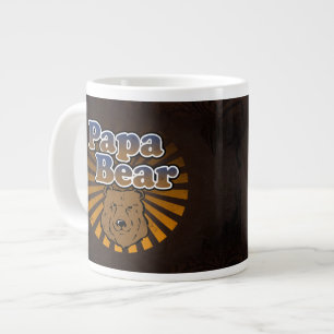 Cooler Papa-Bär, Brown/Blau/GoldVater-Geschenk Jumbo-Tasse
