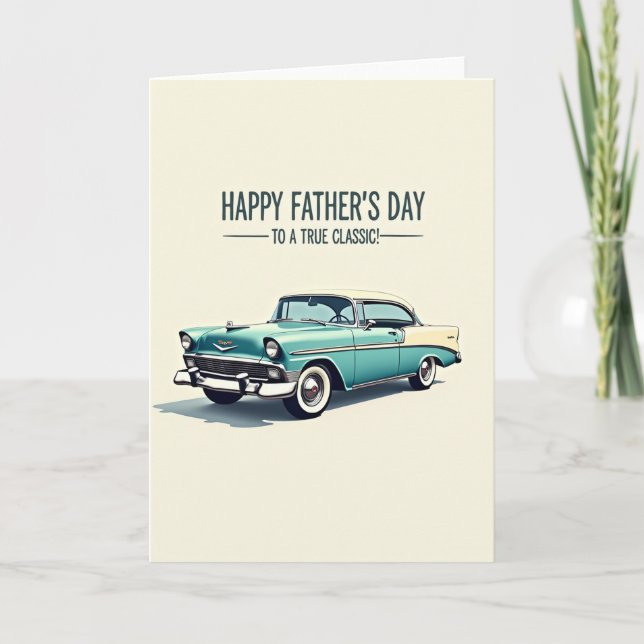 Cooler Papa Cabrio Vatertagskarte Karte (Vorderseite)