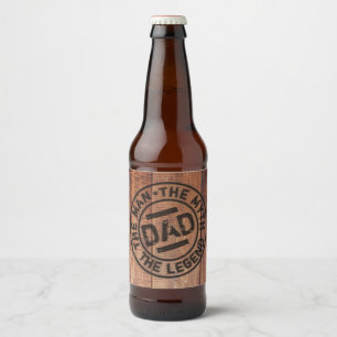 Cooler Papa Der Mann Mythos Legende Holz Pyrograph Bierflaschenetikett
