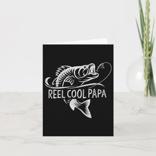 Cooler Papa Fishing Vater Geschenke Father's Day F Karte (Vorderseite)