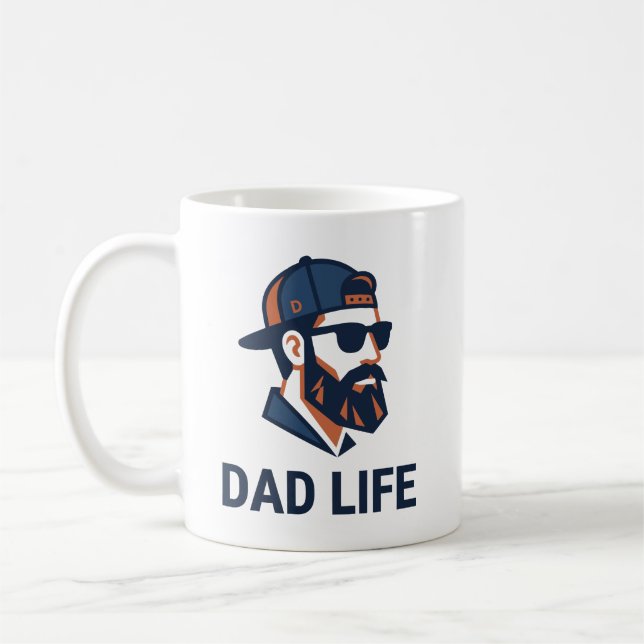 Cooler Papa mit Sonnenbrille Kaffeetasse (Links)