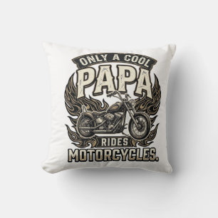 Cooler Papa Motorrad Vintage Biker Kissen