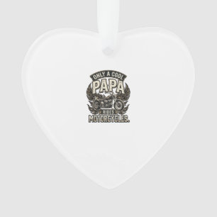 Cooler Papa Motorrad Vintage Biker Ornament