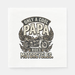 Cooler Papa Motorrad Vintage Biker Serviette