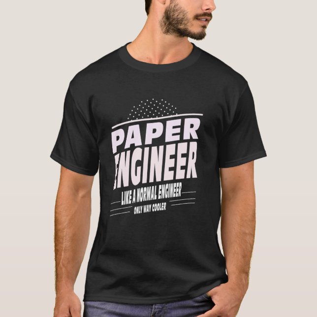 Cooler Papieringenieur T-Shirt (Vorderseite)