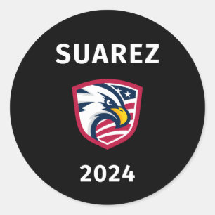 Cooler Patrioter Francis Suarez 2024 Eagle Runder Aufkleber