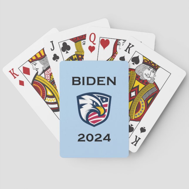 Cooler Patrioter Joe Biden 2024 Election Eagle Spielkarten (Rückseite)