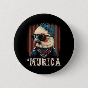 Cooler Patriotischer Atiel-Vogel 4. Juli Amerikani Button