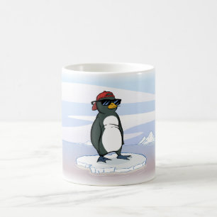Cooler Penguin-tragende Sonnenbrillen Tasse