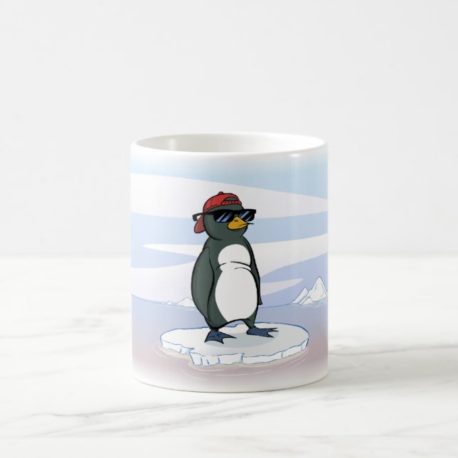 Cooler Penguin-tragende Sonnenbrillen Tasse (Mittel)