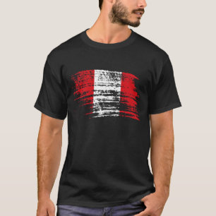Cooler peruanischer Flaggenentwurf T-Shirt
