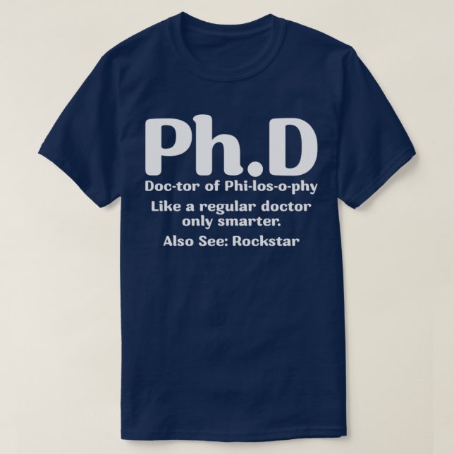 Cooler Phd Abschluss Kandidat - Definition 1 T-Shirt (Design vorne)