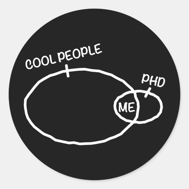 Cooler PhD-Aufkleber Runder Aufkleber (Vorderseite)