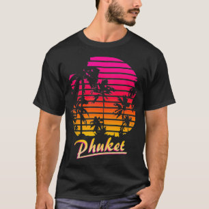 Cooler Phuket 80er Palm Trees Sommersonnengang T-Shirt