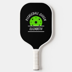 Cooler Pickleball-Assistent: Text-Ball schwarz grü Pickleball Schläger