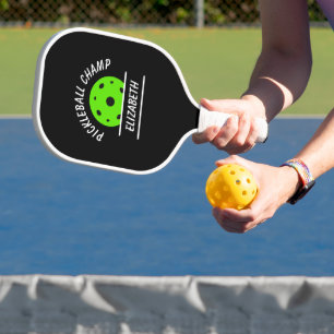 Cooler Pickleball-Champion-Name Ball Schwarz Grün Pickleball Schläger