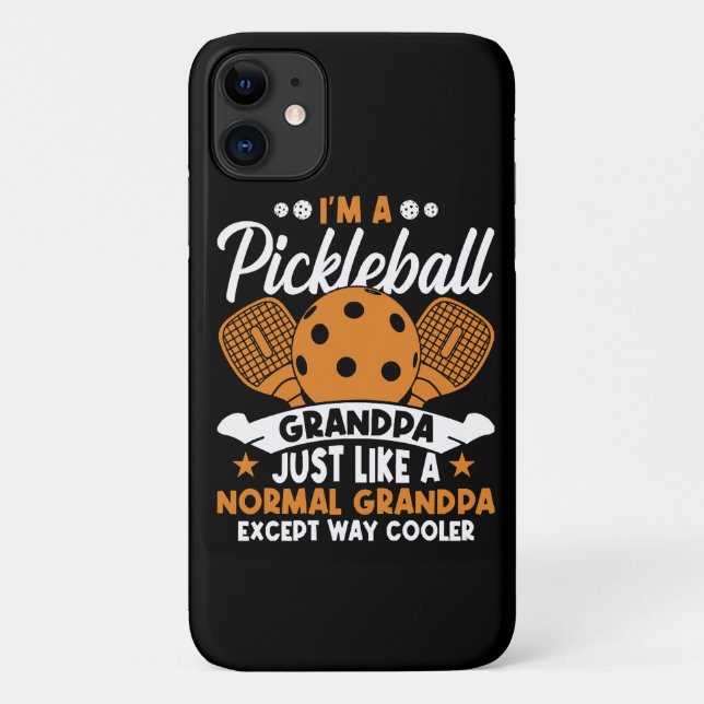 Cooler Pickleball-Großpapper Case-Mate iPhone Hülle (Rückseite)