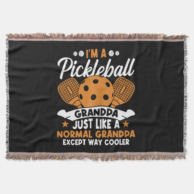 Cooler Pickleball-Großpapper Decke (Vorderseite)