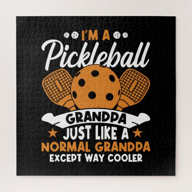 Cooler Pickleball-Großpapper Puzzle (Vertikal)