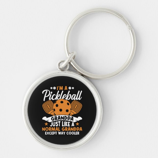 Cooler Pickleball-Großpapper Schlüsselanhänger (Vorne)