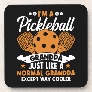 Cooler Pickleball-Opa-Spieler Getränkeuntersetzer