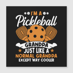 Cooler Pickleball-Opa-Spieler Magnetkarte