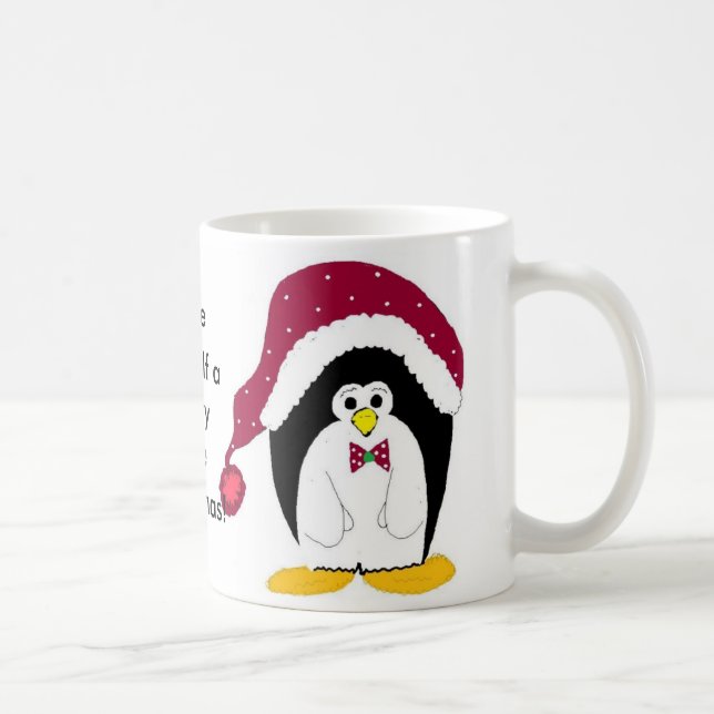 Cooler Pinguin in einem Red Hat Kaffeetasse (Rechts)