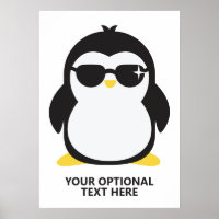 Cooler Pinguin mit benutzerdefiniertem Text
