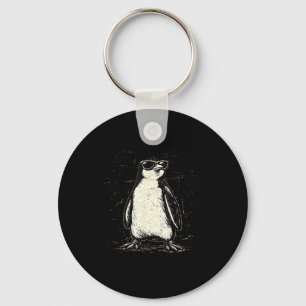 Cooler Pinguin mit Sonnenbrille Vintage-Tier Schlüsselanhänger