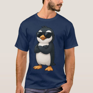 Cooler Pinguin mit verschränkten Armen, selbstsich T-Shirt