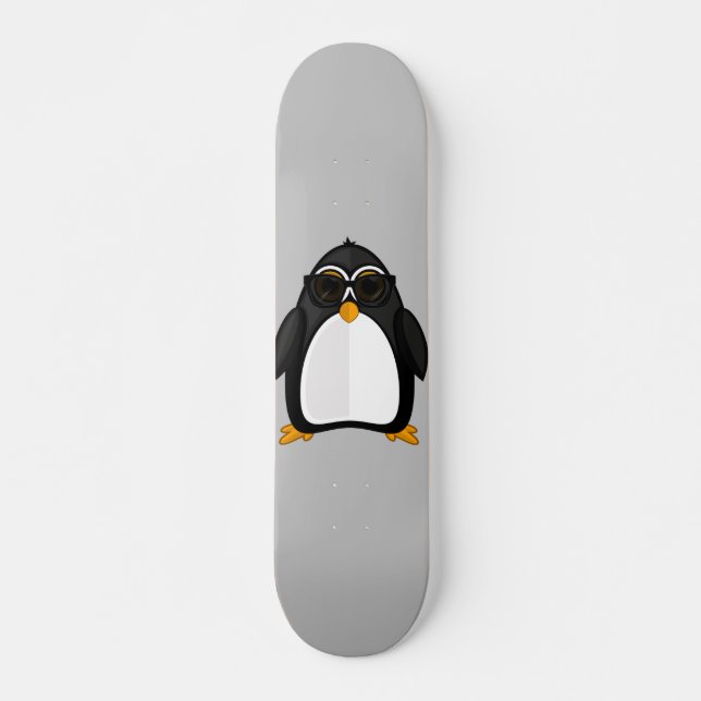 Cooler Pinguin Skateboard (Vorne)