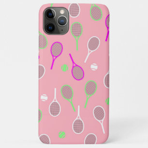 Cooler Pink Retro Racquets Pattern Tennisspieler Case-Mate iPhone Hülle