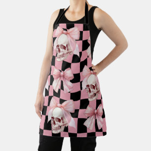 Cooler pinker Küchen-Skelett-Halloween Schürze