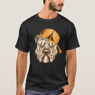 Cooler Pitbull in einer Kappe T-Shirt